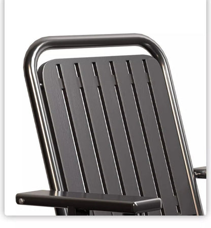 Black Portable Folding Chair - Outdoor Beach and Camping Recliner - Image 3