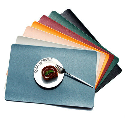 5 PCS Red Nordic Style Leather Placemat - Anti-Slip, Heat-Resistant Table Mat 30cm x 45cm - Image 2