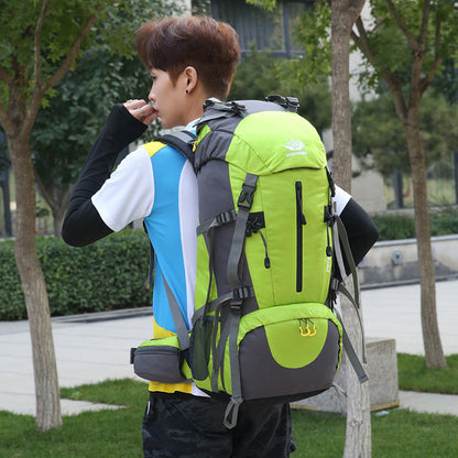 Black 36-55L Outdoor Hiking Backpack - Durable Water Resistant Travel Bag for Trekking, Camping, and Adventure - Image 3