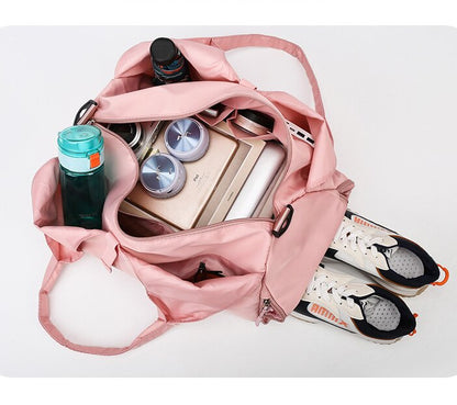 Black Stylish Women’s Travel Bag - Large-Capacity Fitness & Yoga Bag with Separate Shoe Compartment - Image 7
