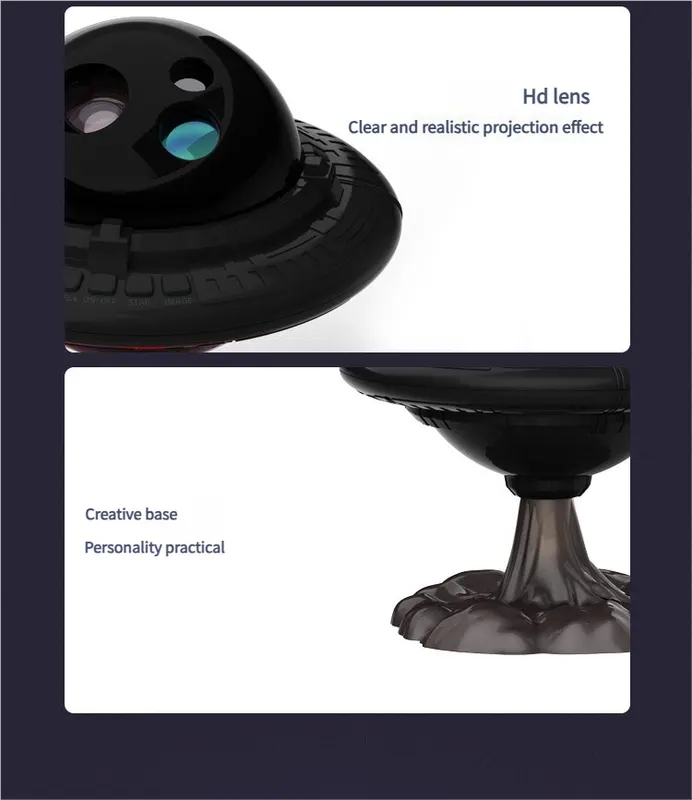 Flying Saucer Starry Sky Projection Lamp - Ambient Mood Light - Image 6