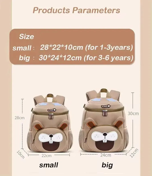Grey Cat Cute Animal  Kids Backpack - Lightweight Toddler School Bag - Soft 3D Cartoon Daypack for Kindergarten & Childcare- Boys Girls Ages 3-6 - Image 8