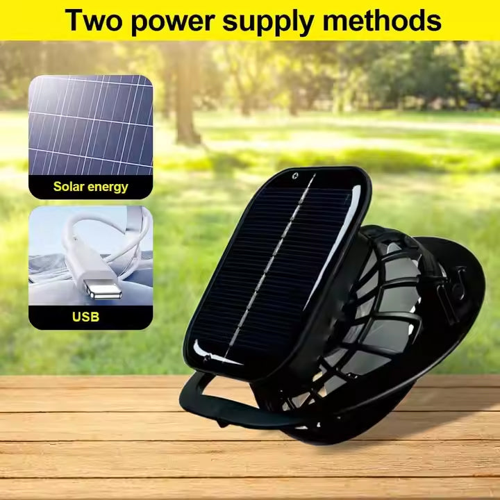 Grey Outdoor Sun Hat with Solar Fan Wide Brim 12cm - Rechargeable Cooling Cap for Fishing Hiking & Gardening - Adjustable 56-60cm - Image 2
