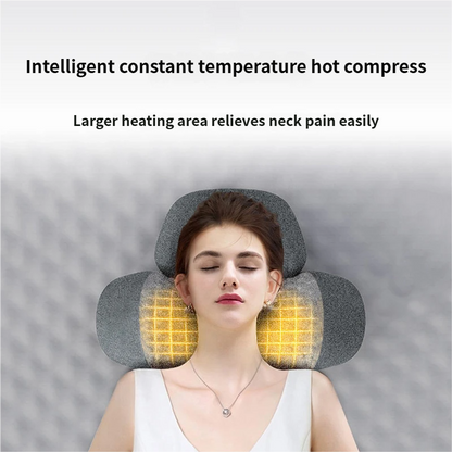 USB-Powered Memory Foam Neck Pillow, Electric Cervical Neck Massage Pillow with 15-Minute Timer - Ergonomic Contoured Sleep Aid Cushion  - Image 5