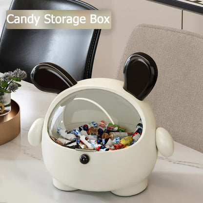 2PCS Yellow-Eared with polka dot Cute Puppy Desktop Bin with Lid - Mini Trash Can & Storage Organiser - Kawaii Office Decor for Vanity & Home Office  - Image 8