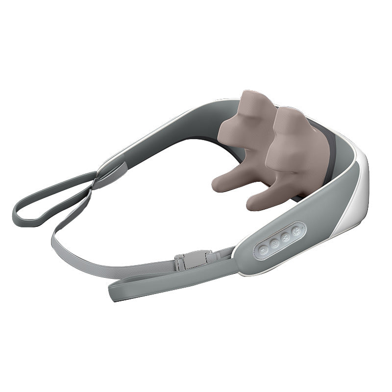 Grey Portable Shiatsu Neck and Shoulder Massager with Heat | Rechargeable 2000mAh Battery - Image 5