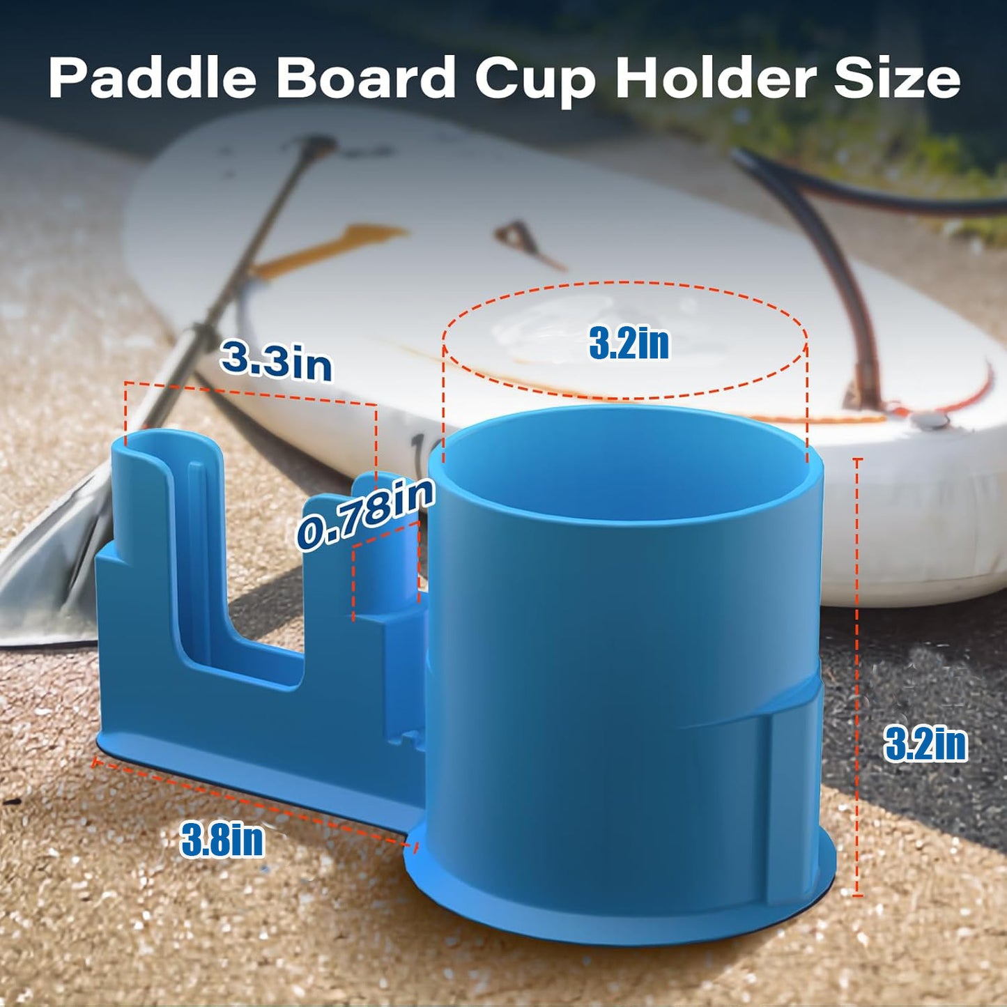 4 PCS Professional Paddle Board Cup Holder and Phone Mount - Universal SUP Kayak Beverage Station with Anti-Spill Design - Multi-Functional Water Sports Accessory for Bungee Deck Rigging - Image 6