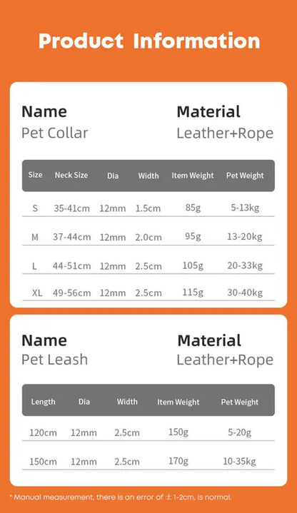Dark Green Hand-Woven Rainbow Cotton Rope Dog Leash and Collar Set - Adjustable Veg-Tanned Leather Trim with Heavy Duty Metal Hardware - 150cm Training Lead and S Size Collar  - Image 7
