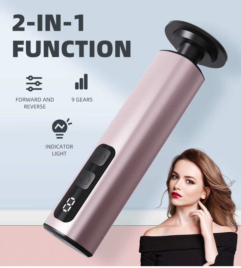 Rose Gold Professional 2-in-1 Electric Foot Callus Remover and Manicure Kit - 9 Speeds Rechargeable Electronic Foot File with LCD Display - Professional Pedicure Tool for Dead Skin and Nail Care - Image 2