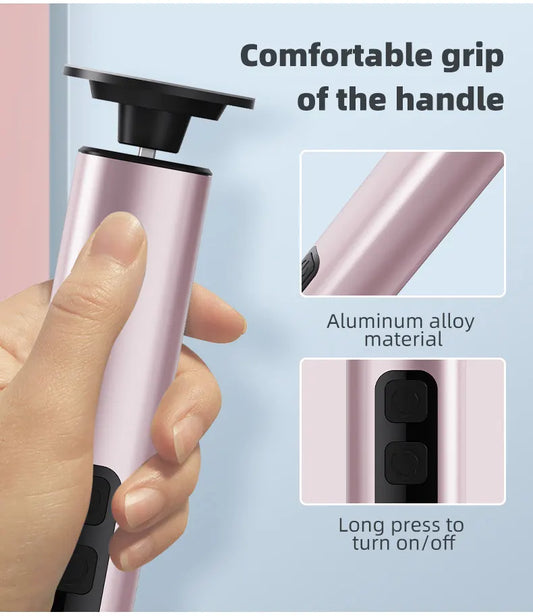 Purple Professional 2-in-1 Electric Foot Callus Remover and Manicure Kit - 9 Speeds Rechargeable Electronic Foot File with LCD Display - Professional Pedicure Tool for Dead Skin and Nail Care - Image 5
