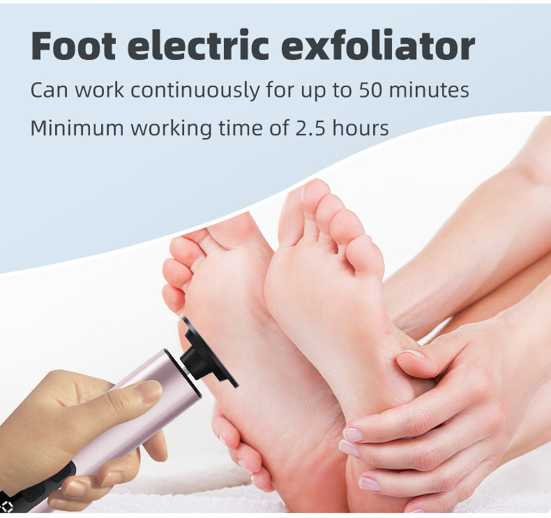 Purple Professional 2-in-1 Electric Foot Callus Remover and Manicure Kit - 9 Speeds Rechargeable Electronic Foot File with LCD Display - Professional Pedicure Tool for Dead Skin and Nail Care - Image 7