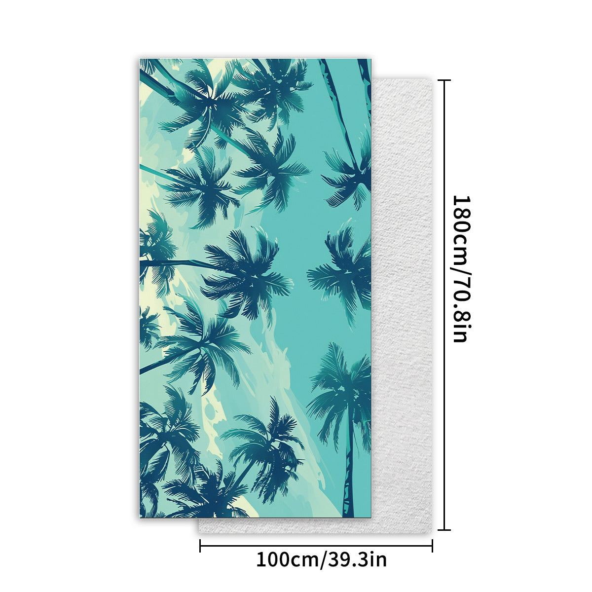 TW1 - Double-Sided Printed Beach Towel - Soft Microfiber - 100x180cm - Image 2