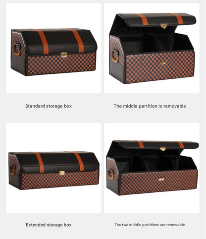 Medium Sized Sporty and Stylish Foldable Car Trunk Storage Box - Large Capacity Insertable Rear Organizer - Image 3