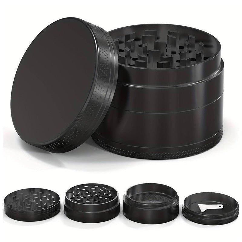 Silver Premium 4-Layer Zinc Alloy Herb Grinder - Magnetic Lid & Fine Grinding, 63mm, 162g - Image 2
