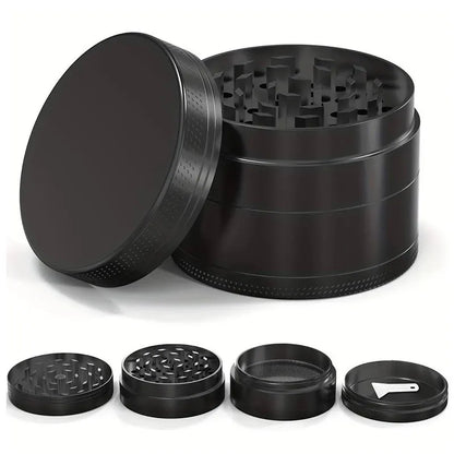 Silver Premium 4-Layer Zinc Alloy Herb Grinder - Magnetic Lid & Fine Grinding, 63mm, 162g - Image 2