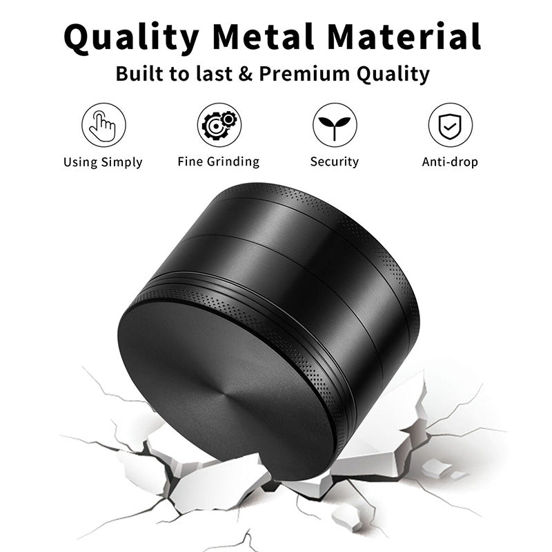 Silver Premium 4-Layer Zinc Alloy Herb Grinder - Magnetic Lid & Fine Grinding, 63mm, 162g - Image 4