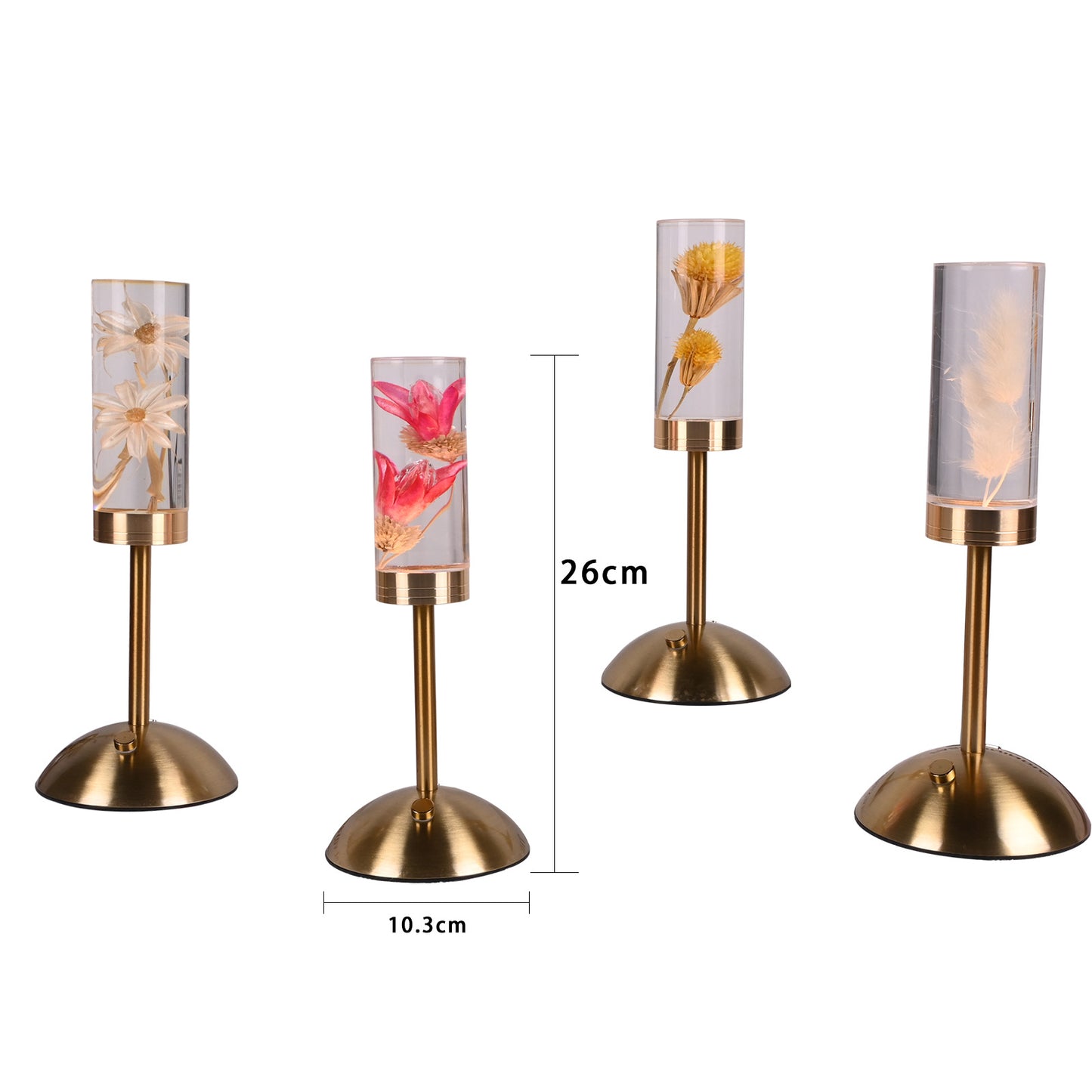 lily Eternal Flower Acrylic Table Lamp - Color-Changing LED, USB Rechargeable, Touch Control - Image 6