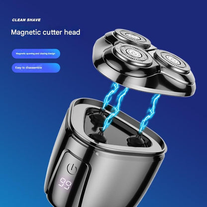 Black Mini Electric Shaver for Men - Portable & Rechargeable Razor for Travel - Image 3