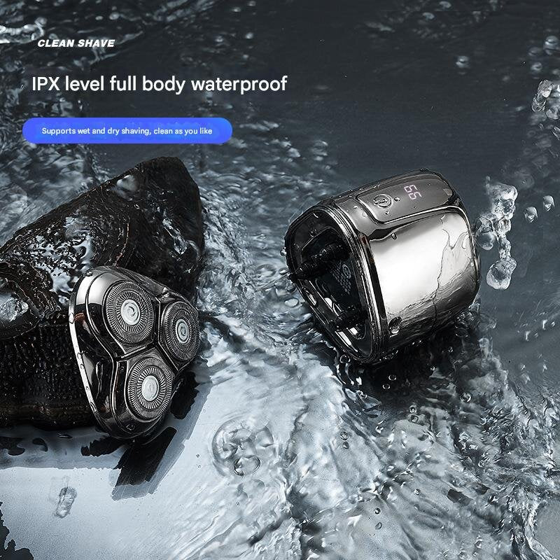 Black Mini Electric Shaver for Men - Portable & Rechargeable Razor for Travel - Image 5