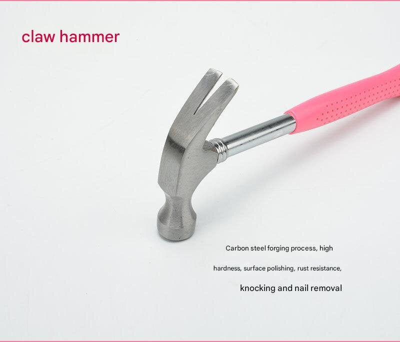 39-Piece Home Tool Kit - Pink Carbon Steel Hardware Set - Image 4