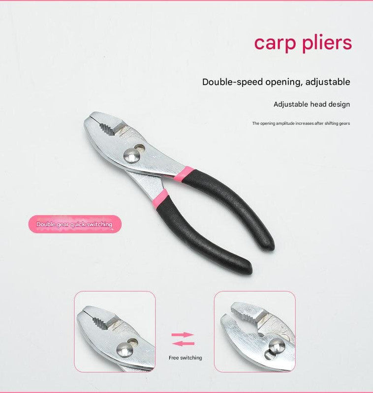 39-Piece Home Tool Kit - Pink Carbon Steel Hardware Set - Image 6
