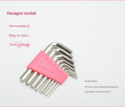 39-Piece Home Tool Kit - Pink Carbon Steel Hardware Set - Image 8