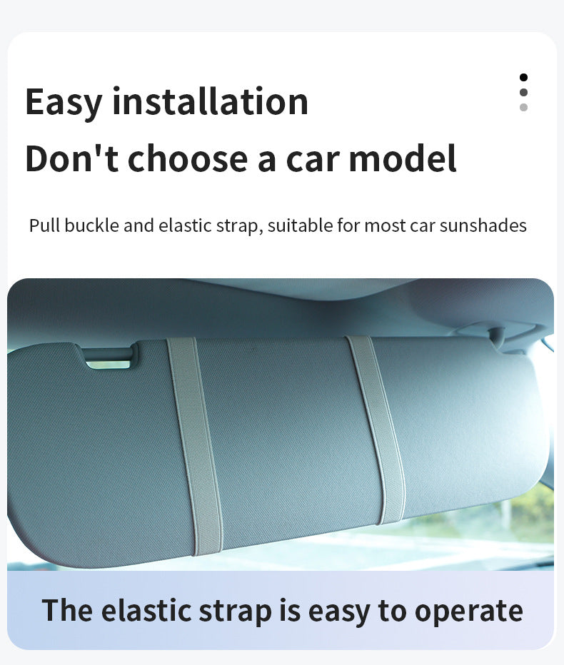 White double button Car Sun Visor Makeup Mirror with LED Light - Tri-Color, Touch Control - Image 6