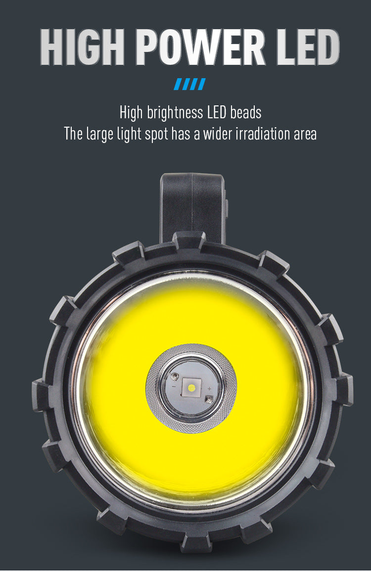 White LED Searchlight - Rechargeable Handheld Spotlight, 500m Range, Long Lasting - Image 4
