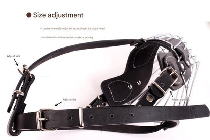 Black Metal Basket Dog Muzzle - Anti-Bite & Anti-Barking - XL - Image 2