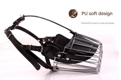 Black Metal Basket Dog Muzzle - Anti-Bite & Anti-Barking - XL - Image 4