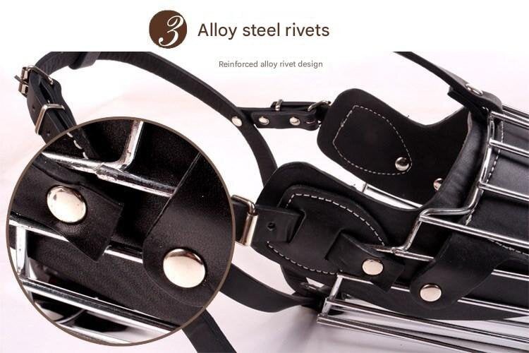 Black Metal Basket Dog Muzzle - Anti-Bite & Anti-Barking - XL - Image 5