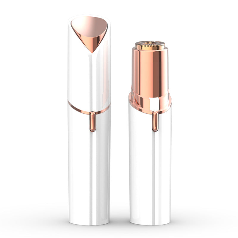 White Mini Lipstick Electric Shaver - USB Rechargeable Facial Hair Remover - Image 2