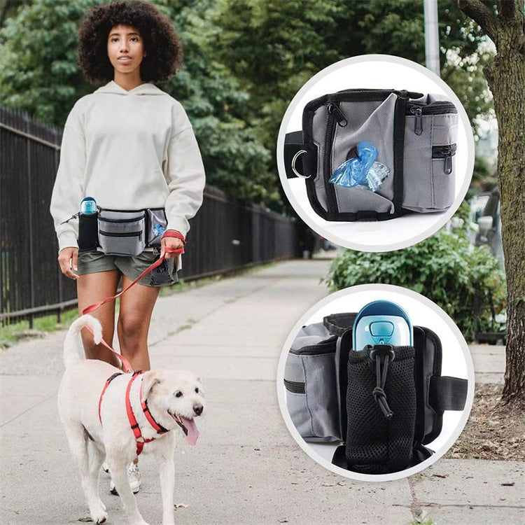 Multi-Function Dog Training Belt Bag with Water Bottle Holder - Grey - Image 4