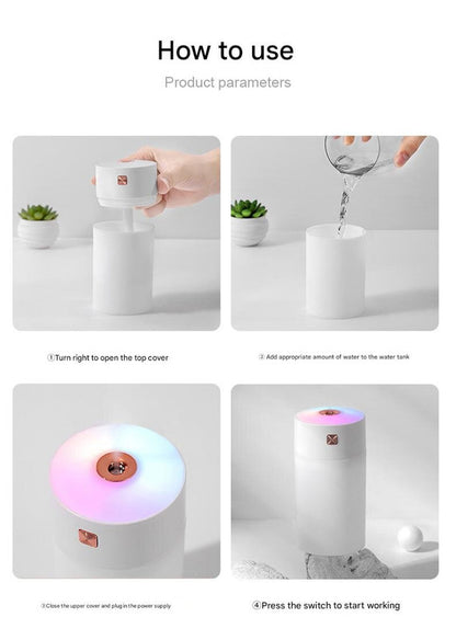 Pink 300ml USB Air Humidifier - Quiet Mini Humidifier for Bedroom, Office, Car - Image 6