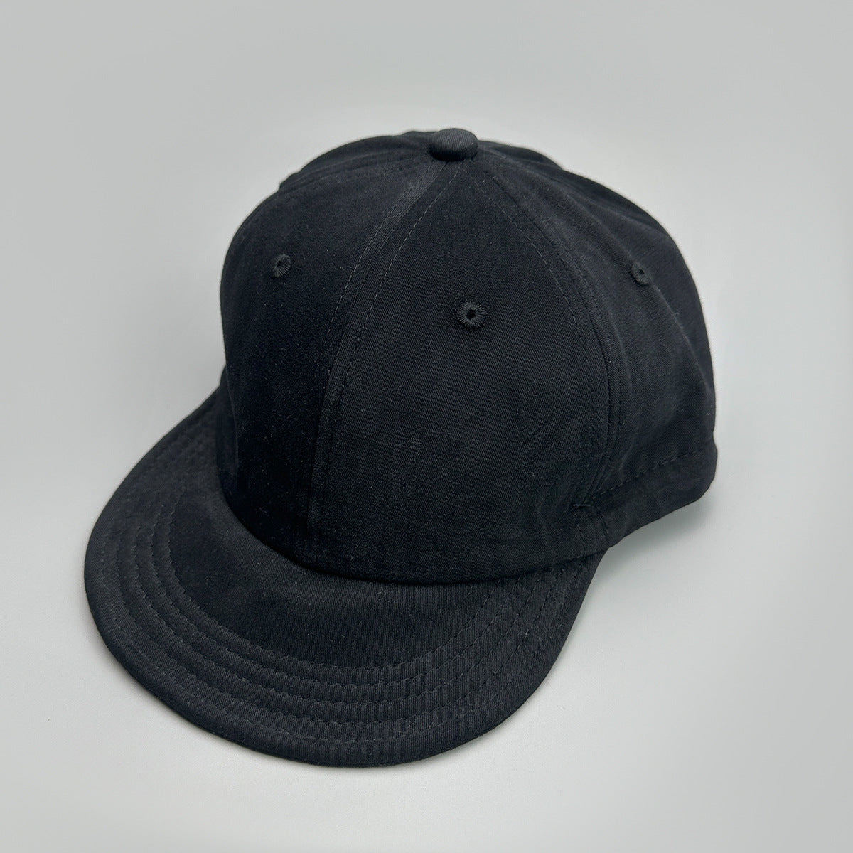 Black Minimalist Baseball Cap - Unisex Retro Streetwear Hat - Image 2