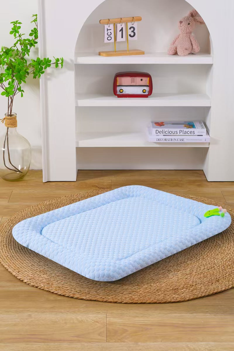 Blue Breathable Cooling Pet Mat - Ice Bean Summer Bed for Small Dogs (S : 35x47cm) - Image 3