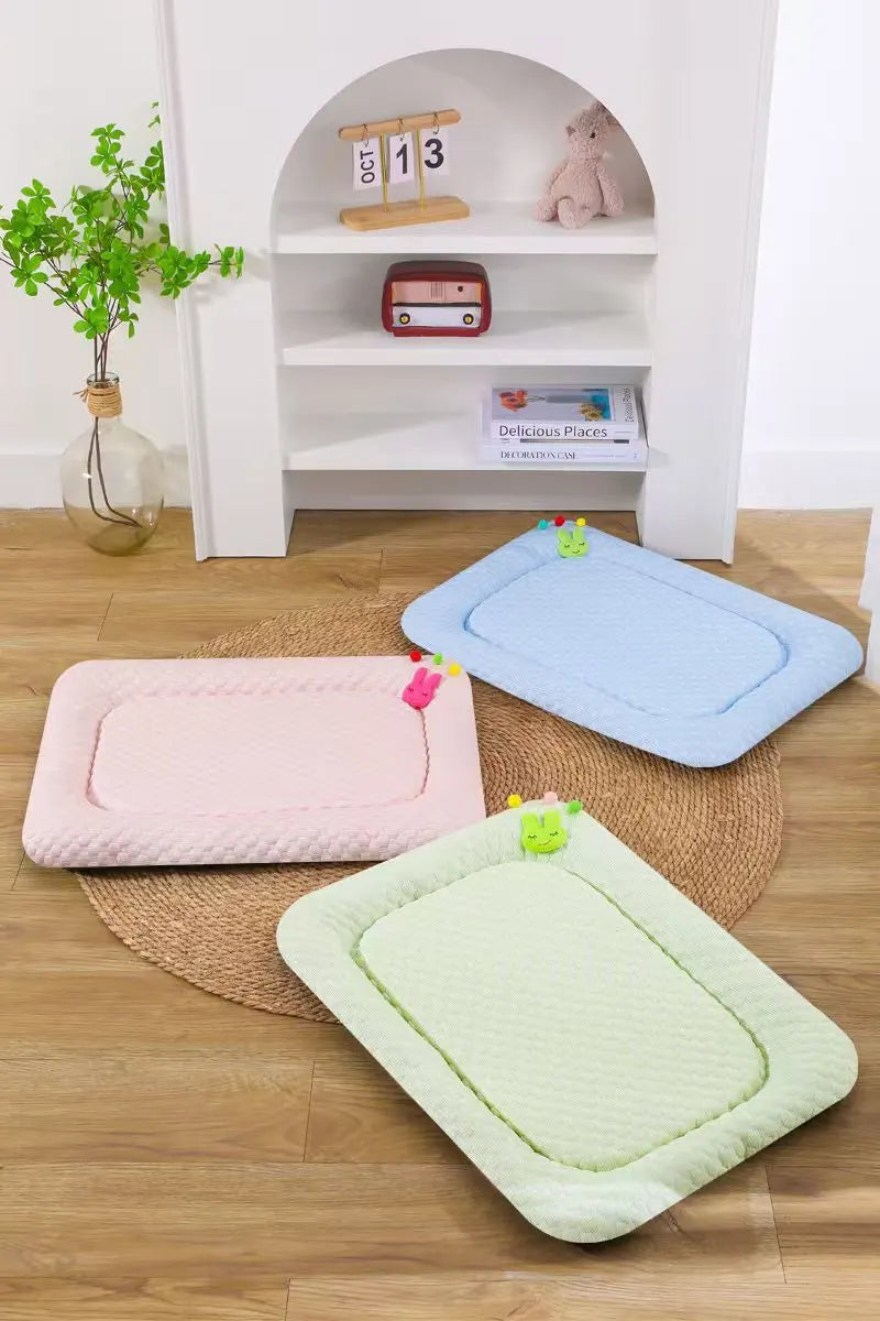Pink Breathable Cooling Pet Mat - Ice Bean Summer Bed for Small Dogs (S : 35x47cm) - Image 3