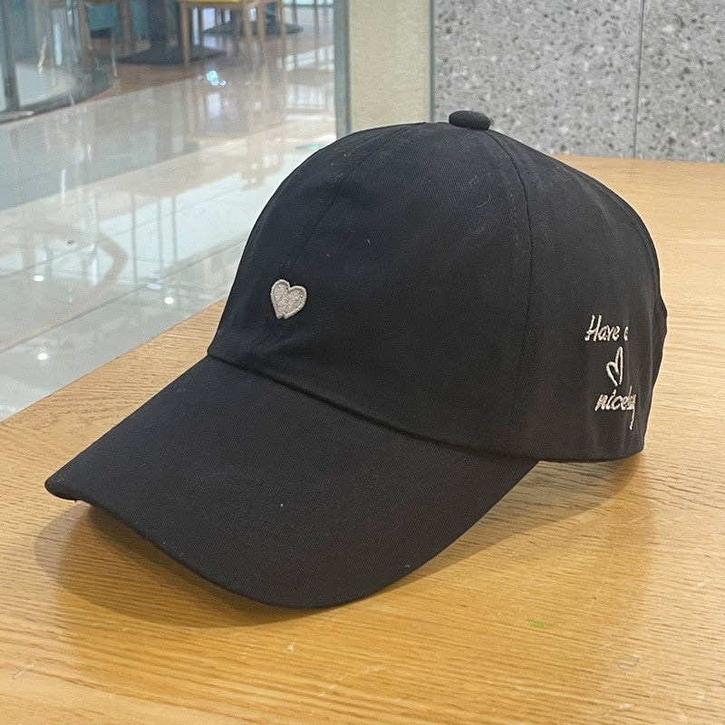 Black Stylish Ponytail Opening Baseball Cap - Have a Nice Day" Embroidery" - Image 2