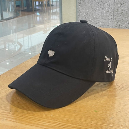 Black Stylish Ponytail Opening Baseball Cap - Have a Nice Day" Embroidery" - Image 2