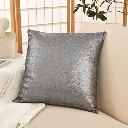 Shiny Sequin Pillowcase - Single-sided gorgeous pillowcase  (Gray pair: 40x40cm) - Image 2