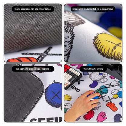 Extended Gaming Mousepad (90x40x0.4cm) - Big Beard Uncle Design, Stitched Edges - Style 3 - Image 2