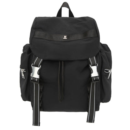 Black Lightweight Nylon Backpack - Water Resistant Travel Daypack for Women & Men - Image 2