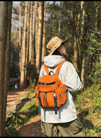 Brown Lightweight Nylon Backpack - Water Resistant Travel Daypack for Women & Men - Image 2