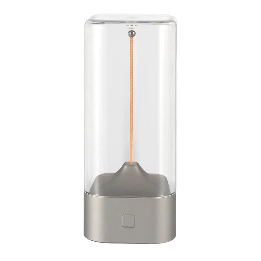 Silver Portable Magnetic Table Lamp with Bendable LED - USB-C Rechargeable