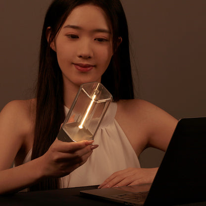 Silver Portable Magnetic Table Lamp with Bendable LED - USB-C Rechargeable - Image 2