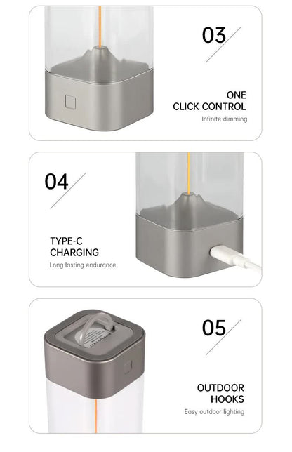 Silver Portable Magnetic Table Lamp with Bendable LED - USB-C Rechargeable - Image 7