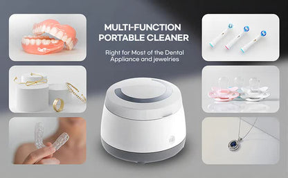 White Ultrasonic Cleaner with UV Light for Dentures, Aligners & Jewelry - Image 6