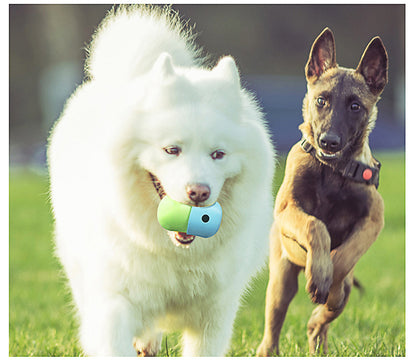 2 Pcs Green And Blue Interactive Pet Treat Dispensing Ball - Food-Grade Silicone Rolling Toy for Dogs with 1.5 cm Leakage Hole - Image 7