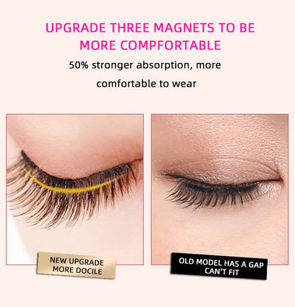 Style 5 Black Magnetic False Eyelashes Kit - 3 Pairs with Applicator Clip and Mirror Case - Image 7