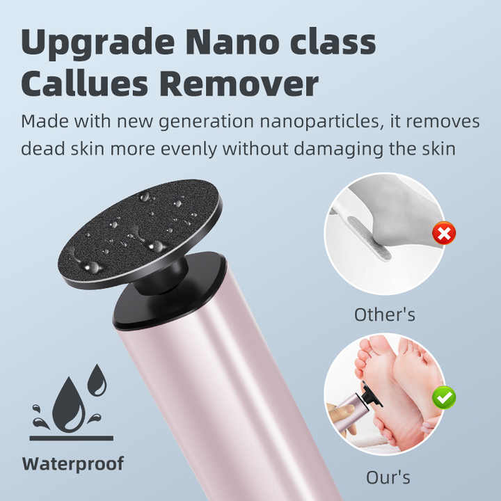 Purple Rechargeable Electric Foot File with 9 Speed Settings - Callus Remover for Smooth Feet - Image 4
